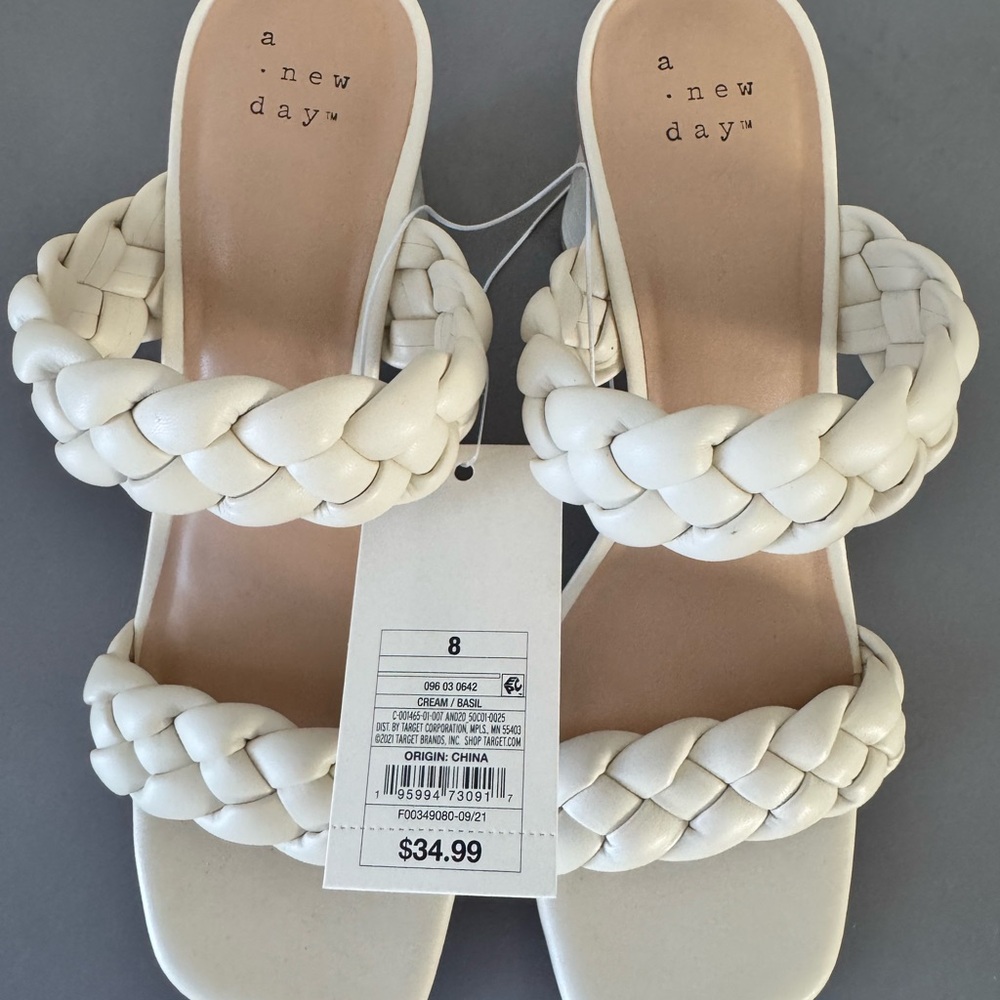 A New Day Women's White Braided Sandals - Picture 4 of 4